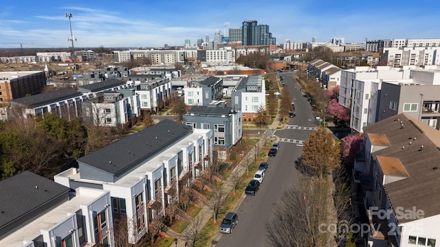 bird's eye view featuring a city view