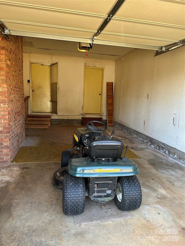 garage featuring a garage door opener