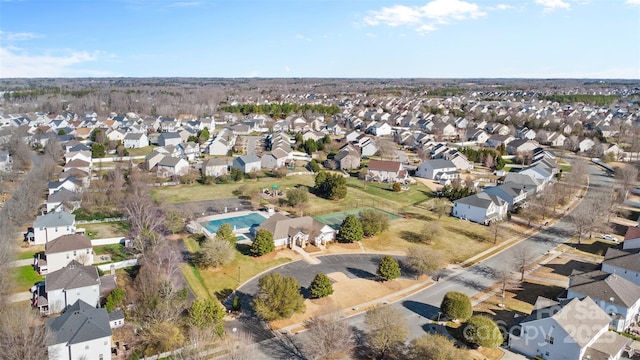 bird's eye view with a residential view