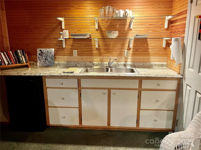 1496 Givens St, Hickory, NC 28602 - kitchen featuring a sink and white cabinets