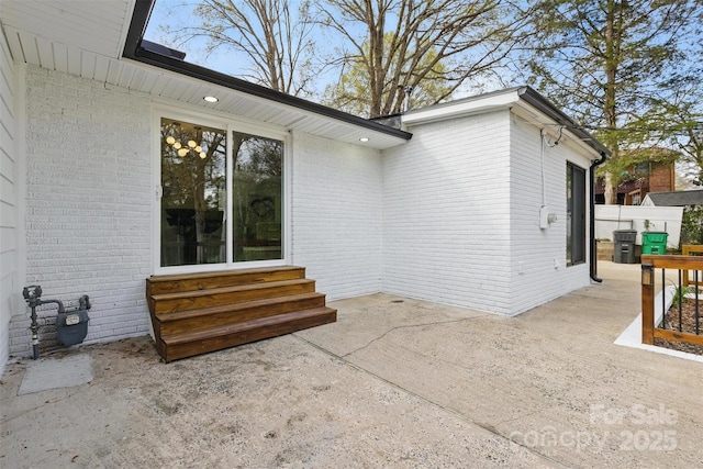 exterior space with entry steps