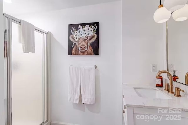 169 Chandler Rd, Alexander, NC 28701 - full bath featuring a shower stall and vanity