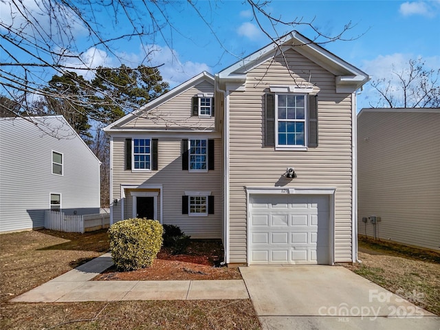 1121 Swearngan Ridge Ct, Charlotte, NC 28216 - traditional-style house with concrete driveway and an attached garage