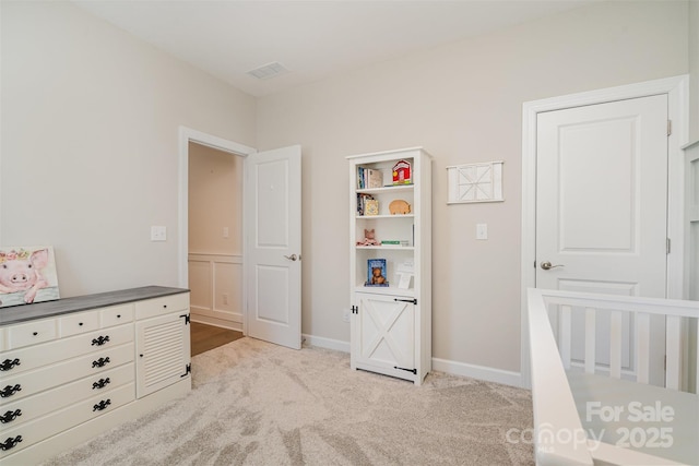 14707 Batteliere Dr, Charlotte, NC 28278 - bedroom featuring light carpet, visible vents, and baseboards