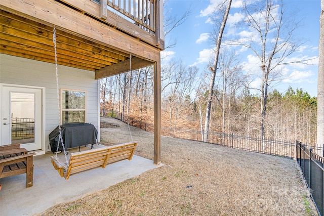 14707 Batteliere Dr, Charlotte, NC 28278 - view of yard featuring a patio area and a fenced backyard