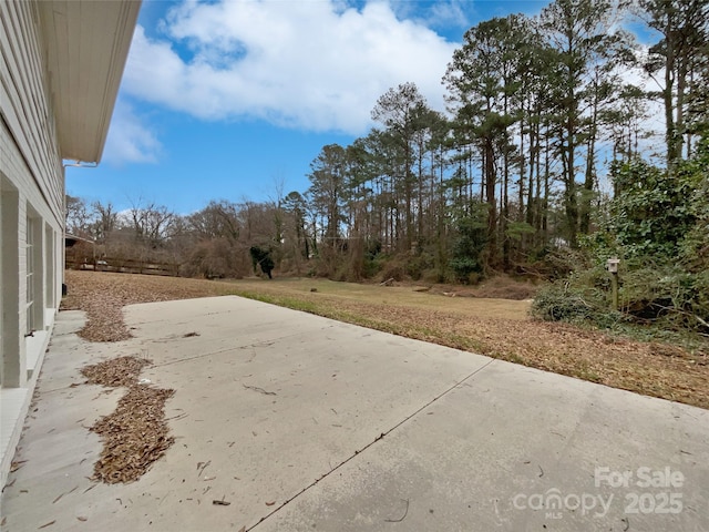 view of yard featuring a patio area