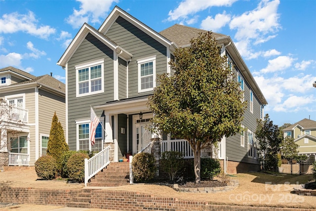 view of front of home with a porch