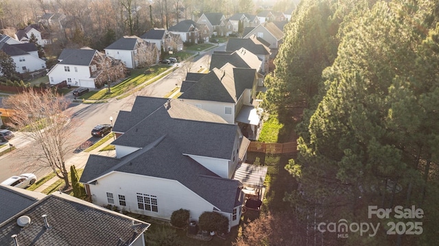 aerial view featuring a residential view