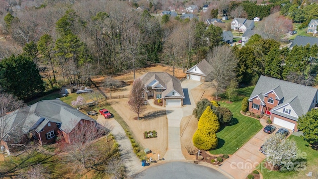 aerial view featuring a residential view