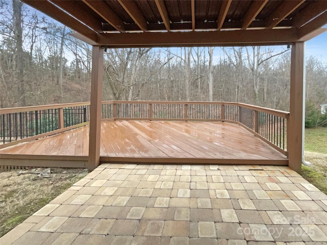 view of wooden terrace