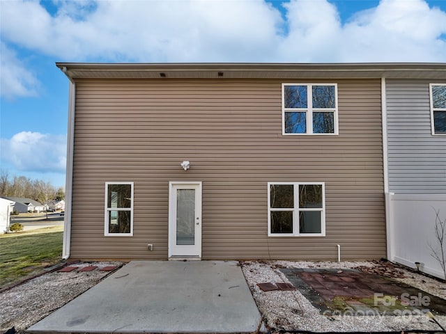 rear view of property with a patio