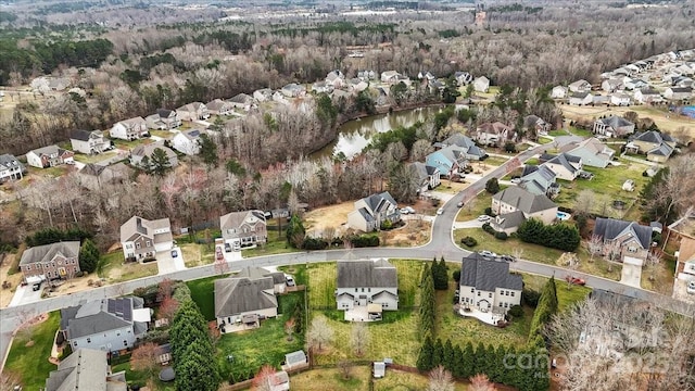 aerial view featuring a residential view