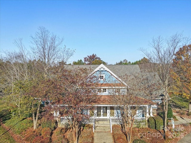 view of front of property with covered porch