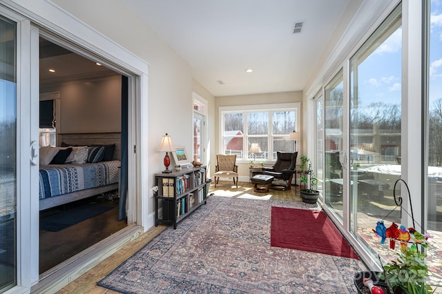 sunroom with visible vents