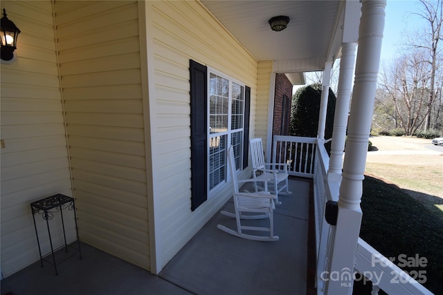 view of patio / terrace with a porch