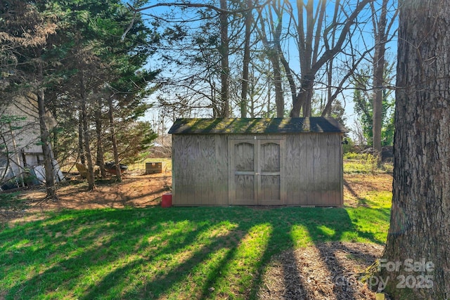 view of shed