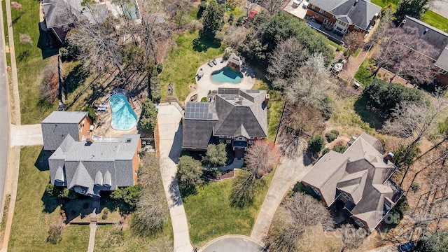 aerial view featuring a residential view