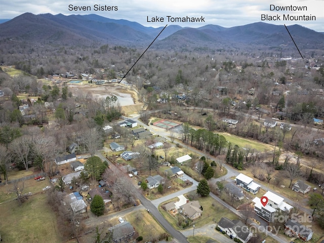 200 Stafford St, Black Mountain, NC 28711 - birds eye view of property with a mountain view