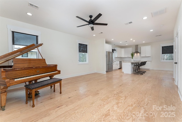 200 Stafford St, Black Mountain, NC 28711 - interior space featuring recessed lighting, visible vents, light wood-style flooring, and baseboards