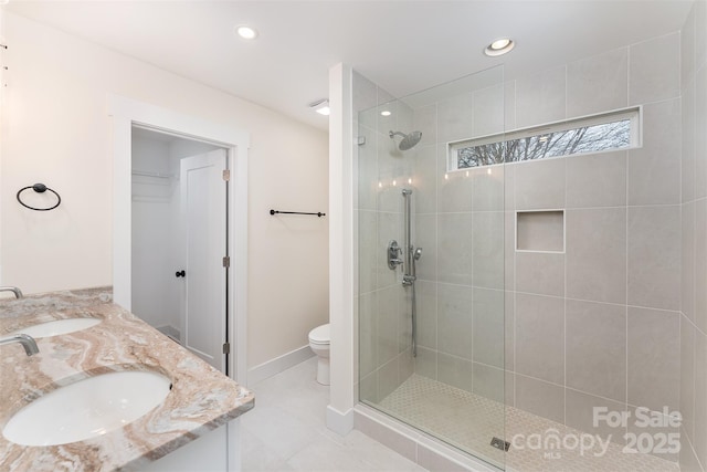 200 Stafford St, Black Mountain, NC 28711 - bathroom with toilet, a stall shower, and a sink