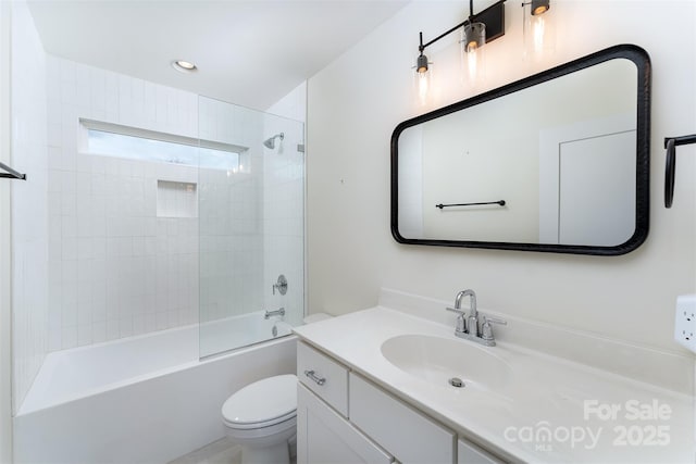 200 Stafford St, Black Mountain, NC 28711 - full bath featuring recessed lighting, tub / shower combination, vanity, and toilet