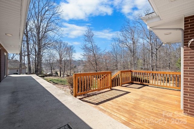 view of wooden terrace