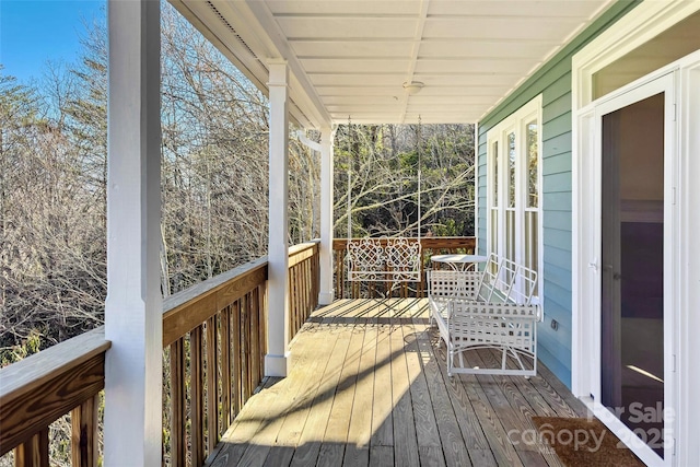 view of wooden terrace