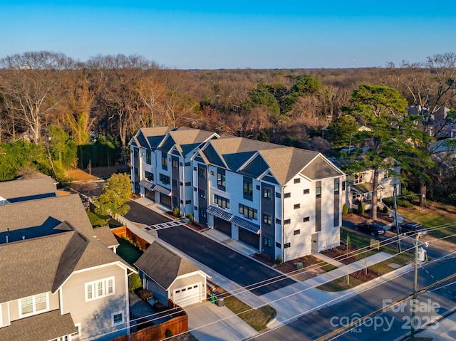 bird's eye view with a residential view