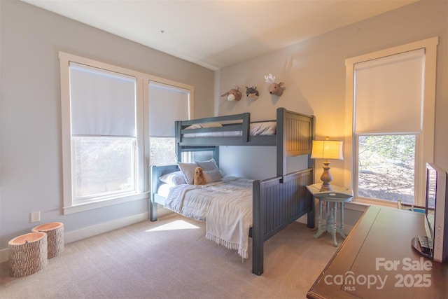 bedroom with carpet floors