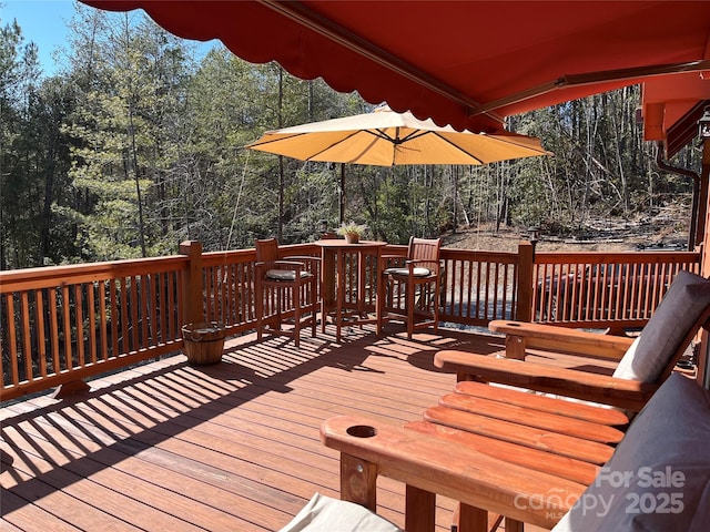 view of wooden terrace