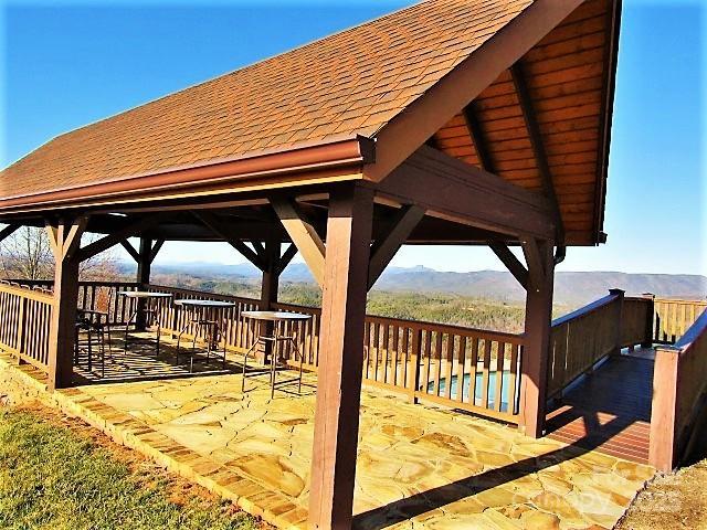 wooden deck with a gazebo