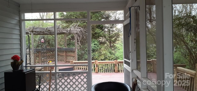 view of sunroom