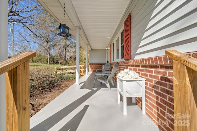 view of patio with covered porch