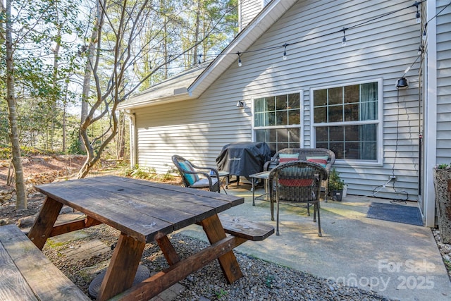 view of patio featuring grilling area