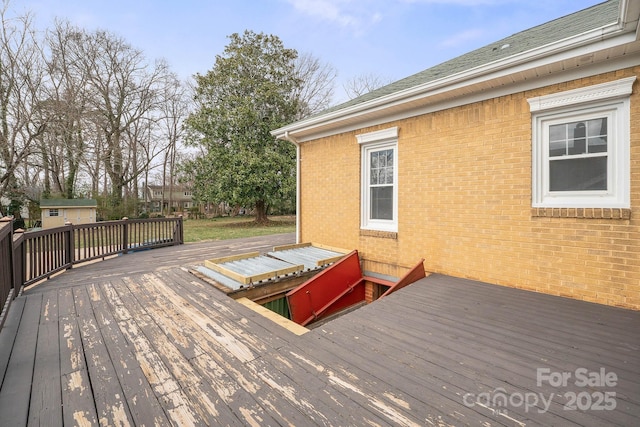 view of wooden deck