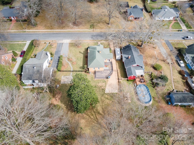 drone / aerial view with a residential view