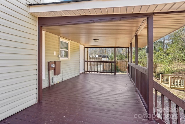 view of wooden deck