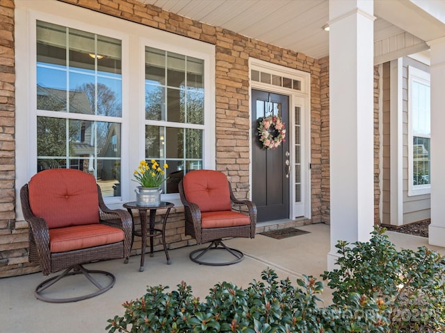 property entrance with a porch