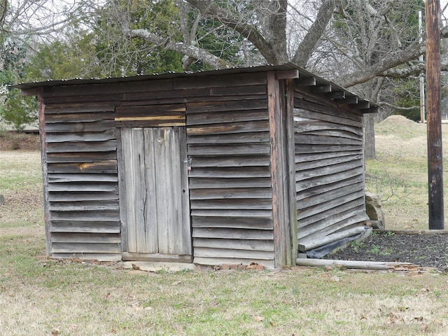 view of shed