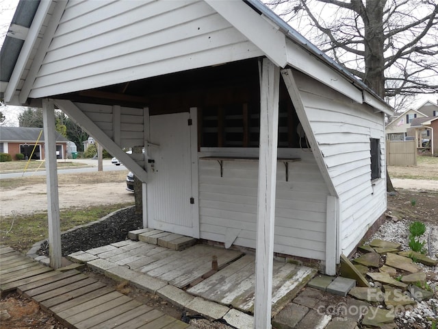 view of outbuilding with an outdoor structure