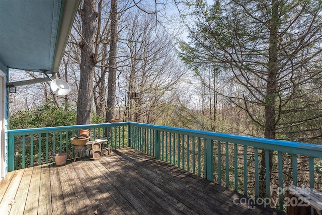 view of wooden deck