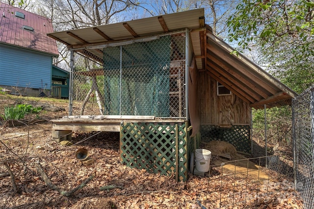 view of outbuilding with an outbuilding