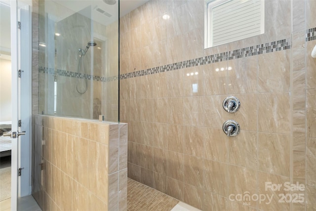 bathroom with walk in shower