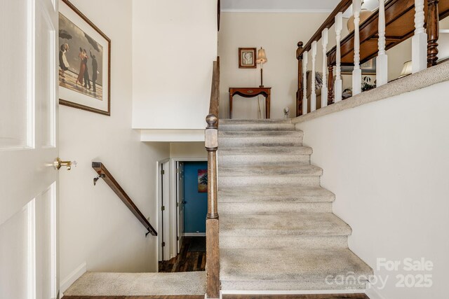 stairs with ornamental molding