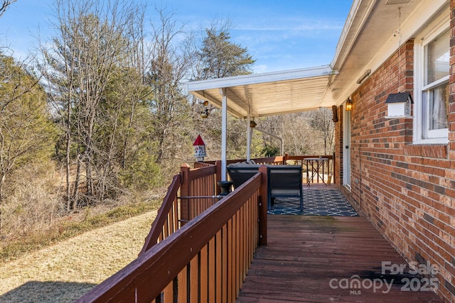 view of wooden deck