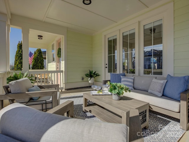 view of patio with outdoor lounge area