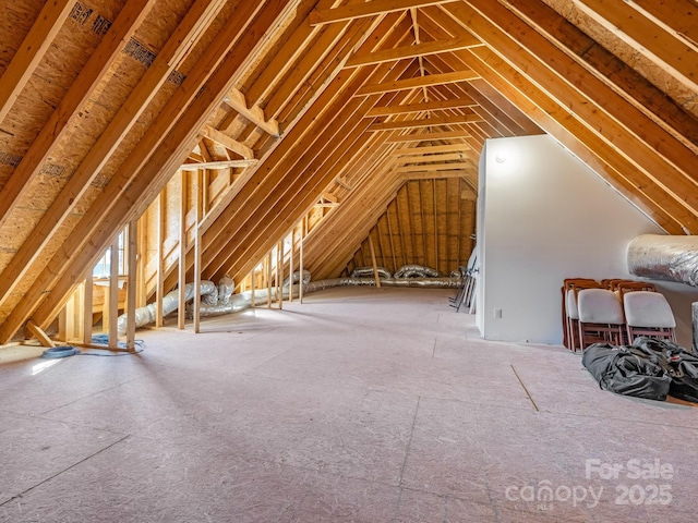 view of attic