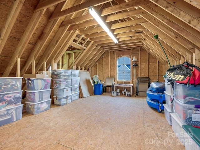 view of attic