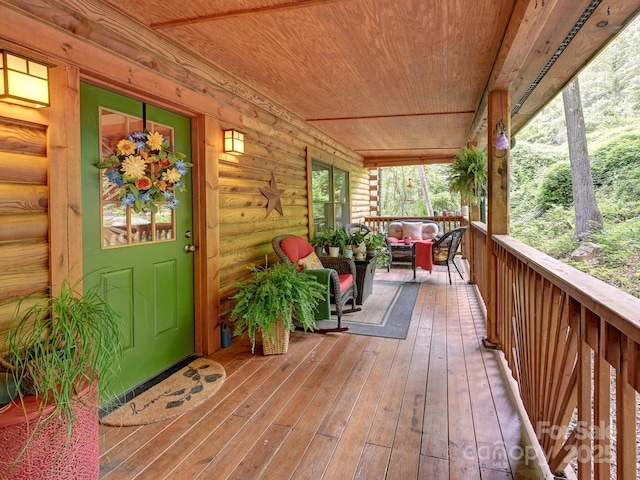 view of wooden terrace