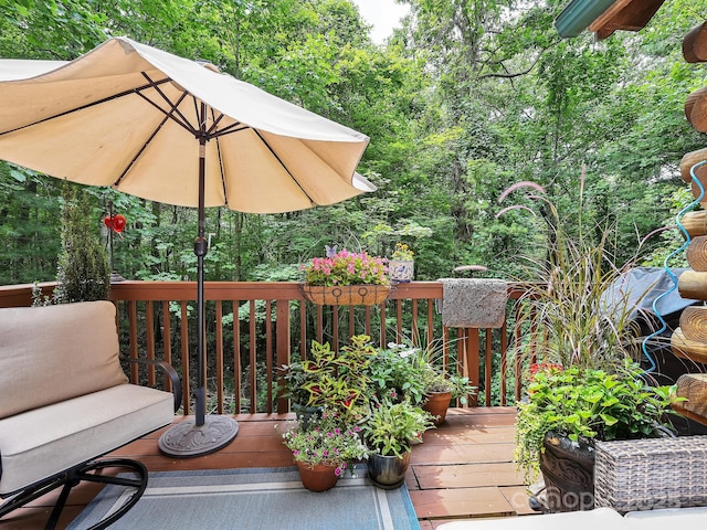 view of wooden deck